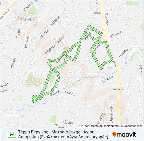 Χάρτης Γραμμής ΔΗΜΟΤΙΚΉ Α λεωφορείο