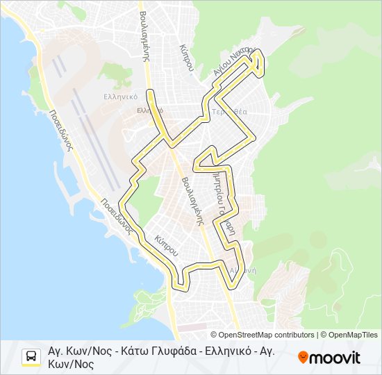 Χάρτης Γραμμής ΔΙΑΔΡΟΜΉ 2 λεωφορείο