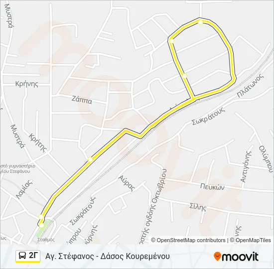 2Γ Bus Line Map