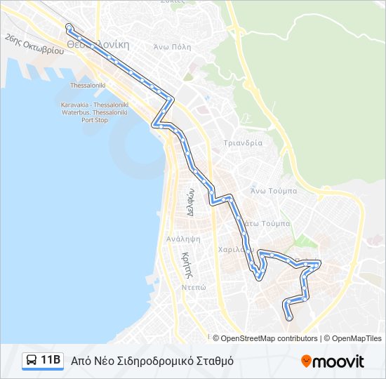 11Β bus Line Map