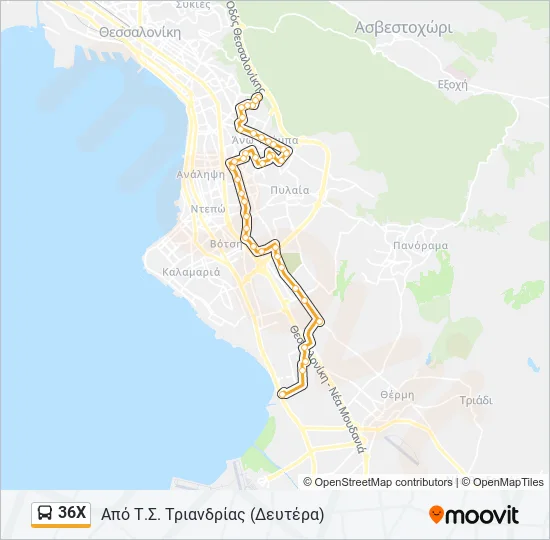 36Χ  Line Map
