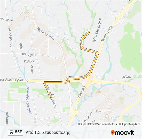 55Ε  Line Map