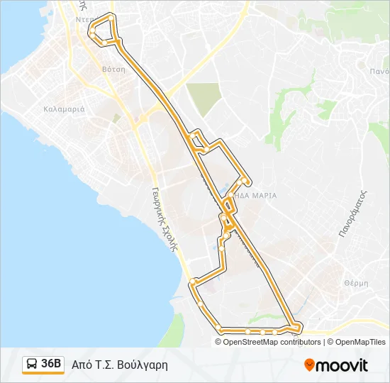 36Β  Line Map