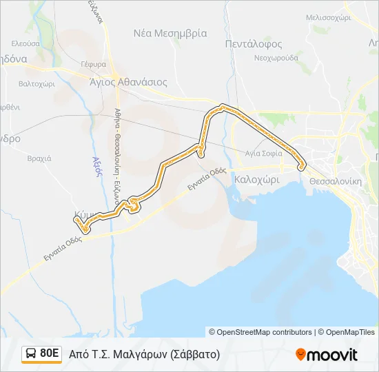 80Ε  Line Map