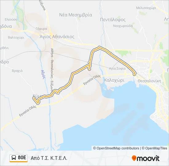 80Ε  Line Map
