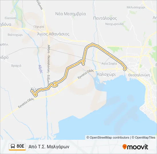 80Ε  Line Map