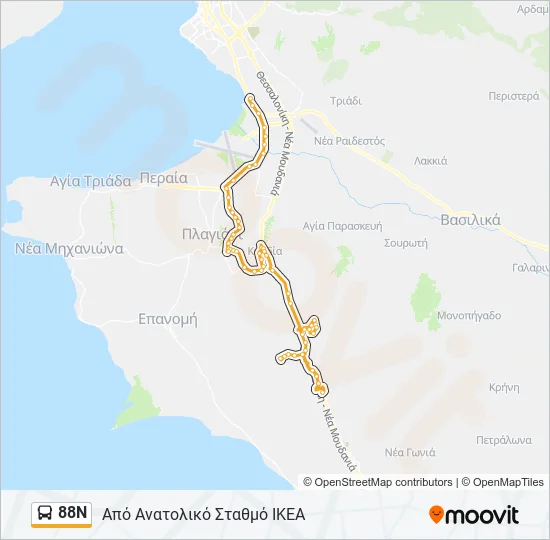 88Ν  Line Map
