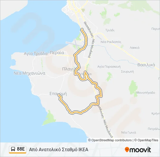 88Ε  Line Map