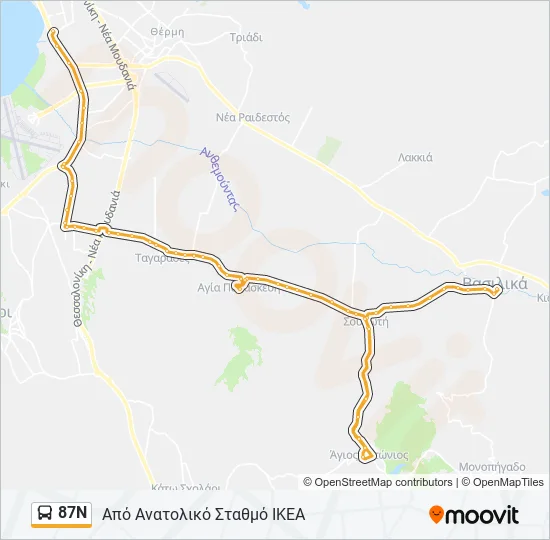 87Ν  Line Map