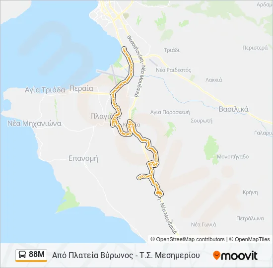 88Μ  Line Map