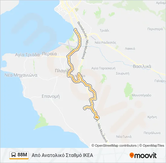 88Μ  Line Map