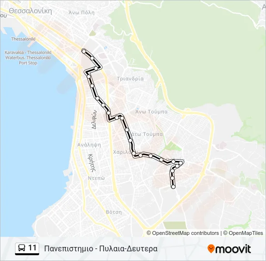 11 Bus Line Map