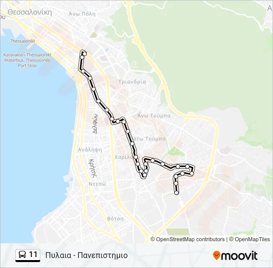 11 Bus Line Map