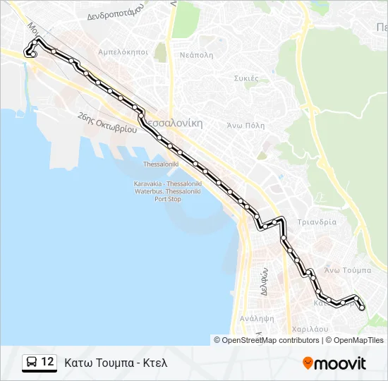 12 Bus Line Map