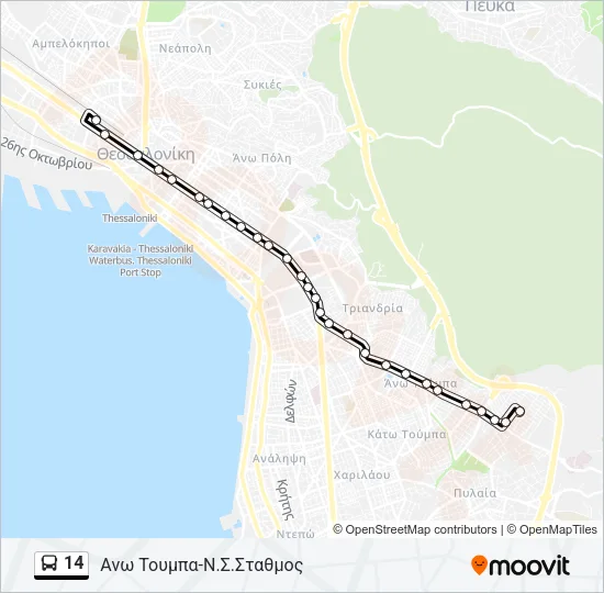 14 Bus Line Map