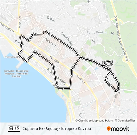 15 Bus Line Map