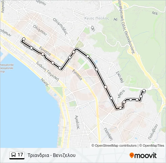 17 Bus Line Map