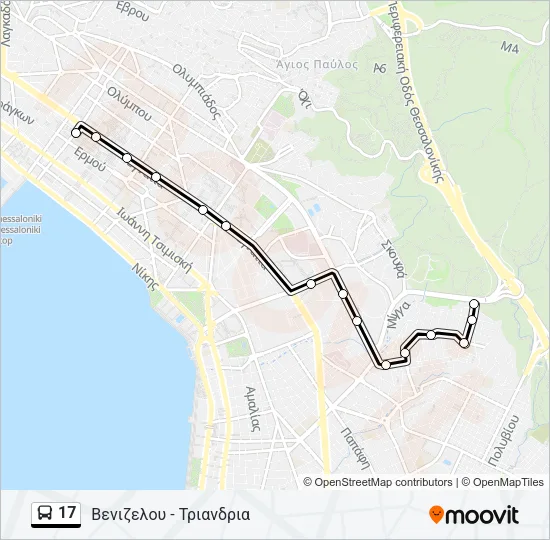 17 Bus Line Map