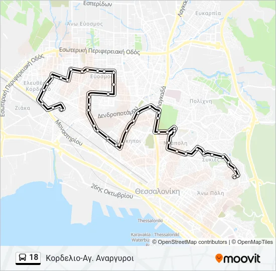 18 Bus Line Map