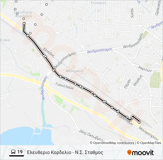 19 Bus Line Map