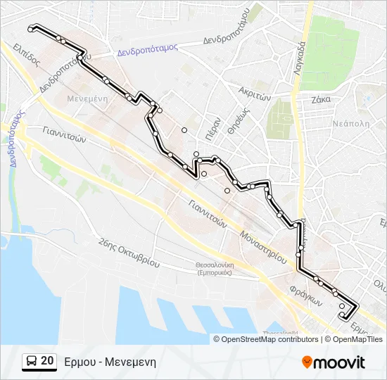 20 Bus Line Map