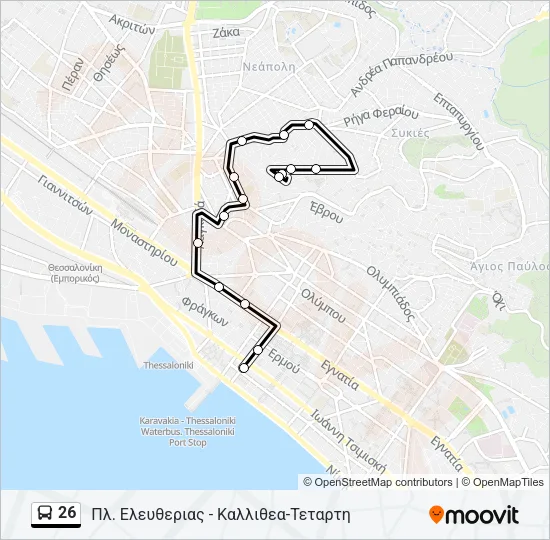 26 Bus Line Map