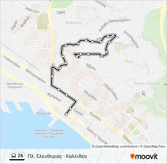 26 Bus Line Map