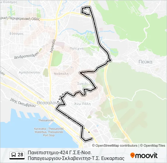 28 Bus Line Map