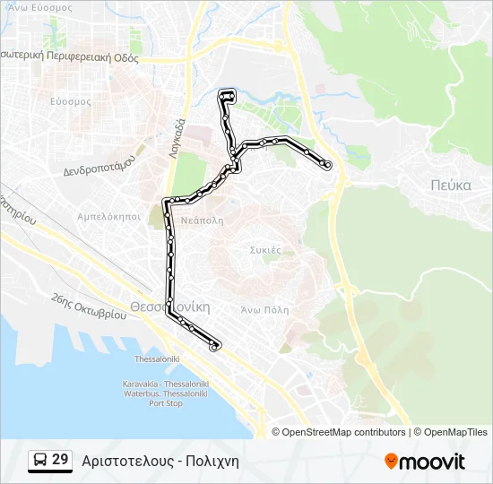 29 Bus Line Map