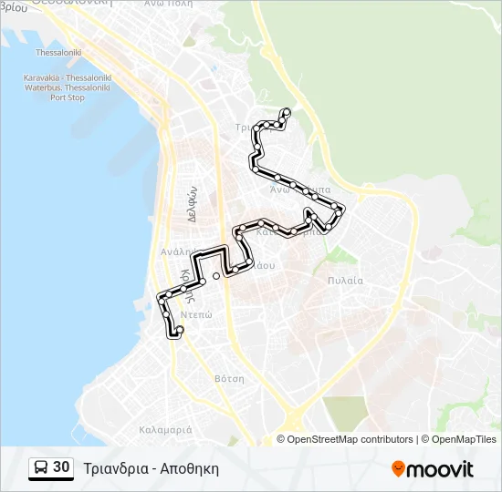 30 Bus Line Map