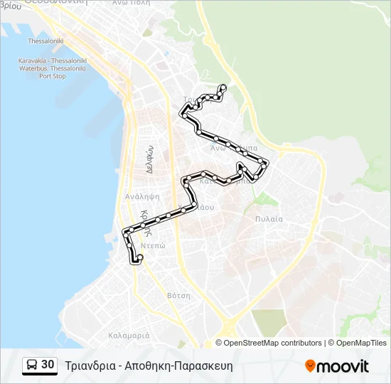 30 Bus Line Map