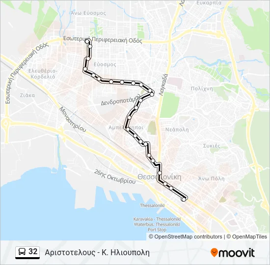 32 Bus Line Map