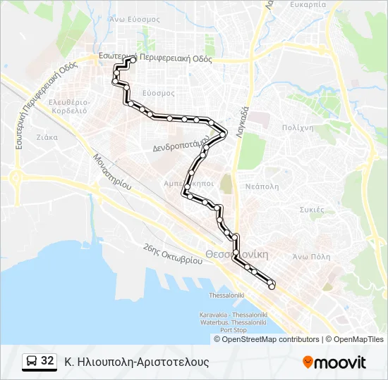 32 Bus Line Map