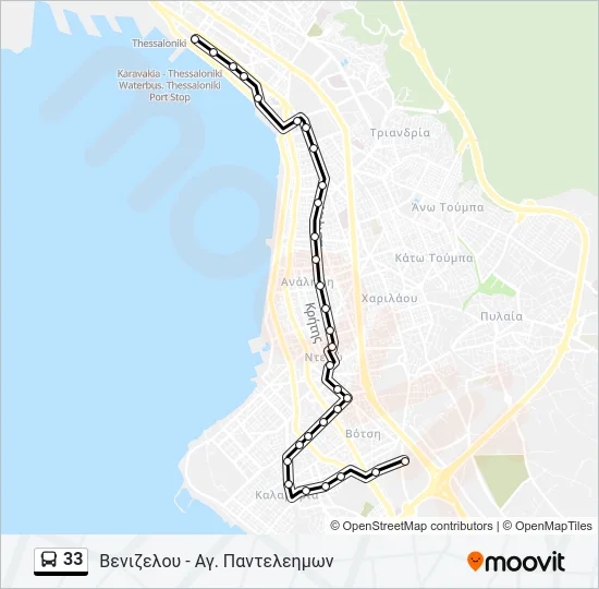 33 Bus Line Map