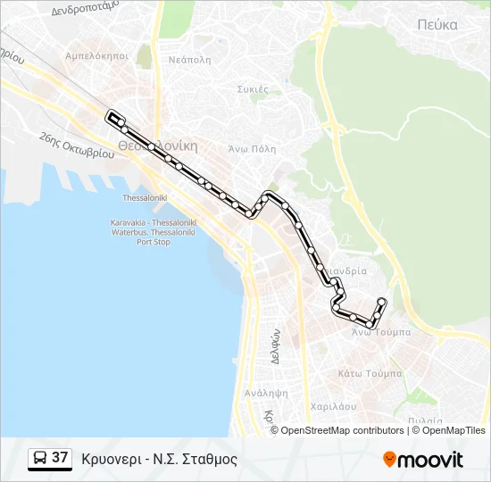 37 Bus Line Map