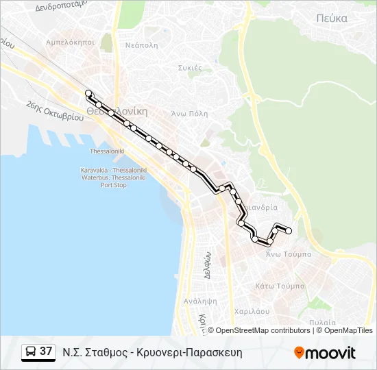 37 Bus Line Map