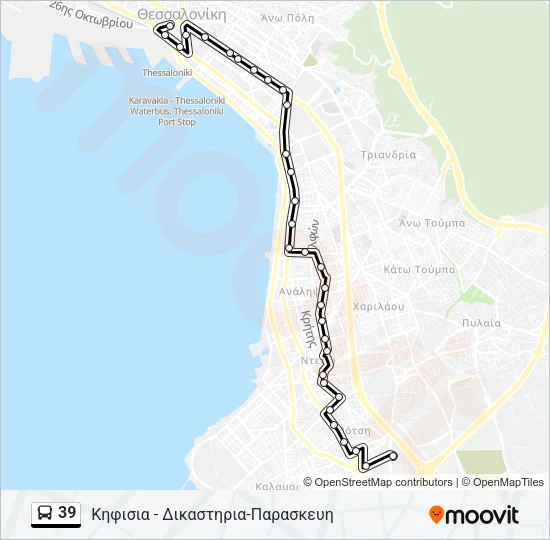 39 Bus Line Map
