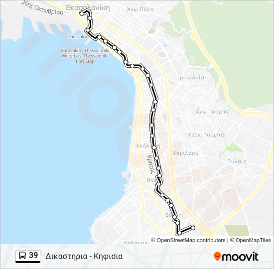 39 Bus Line Map