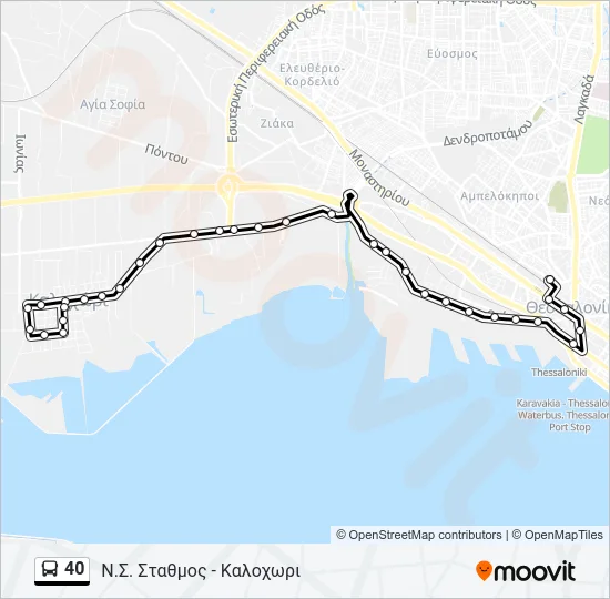 40 Bus Line Map