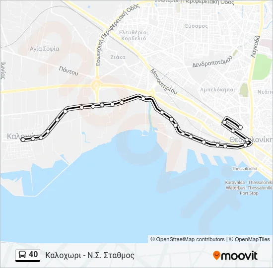 40 Bus Line Map