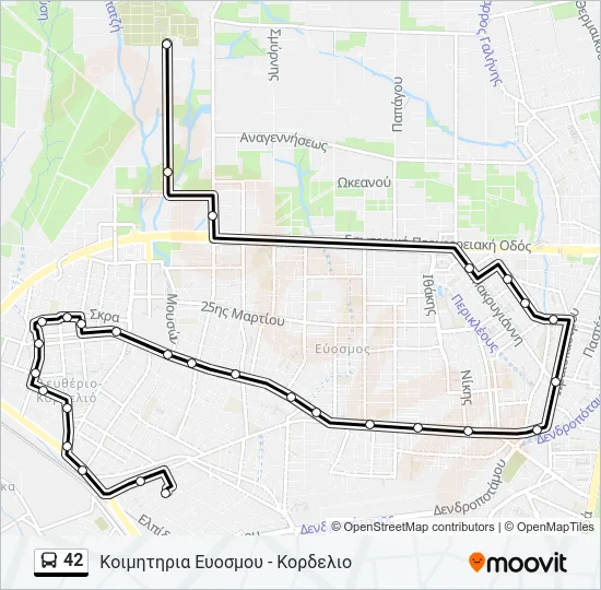 42 Bus Line Map