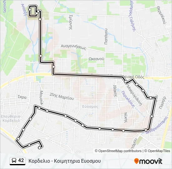 42 Bus Line Map