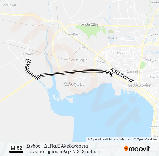 52 Bus Line Map