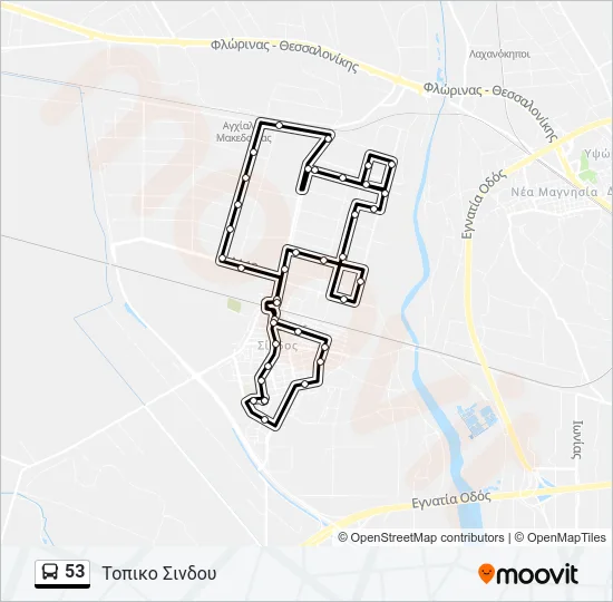 53 Bus Line Map