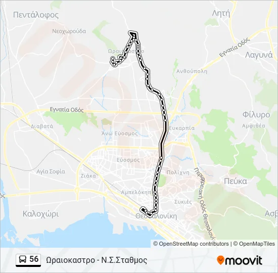 56 Bus Line Map