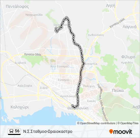 56 Bus Line Map