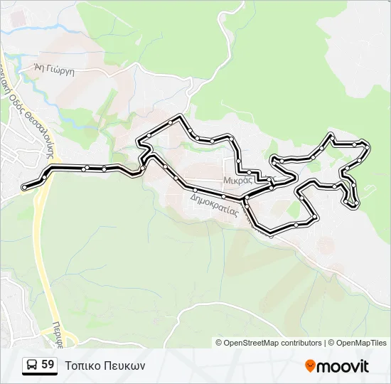 59 Bus Line Map