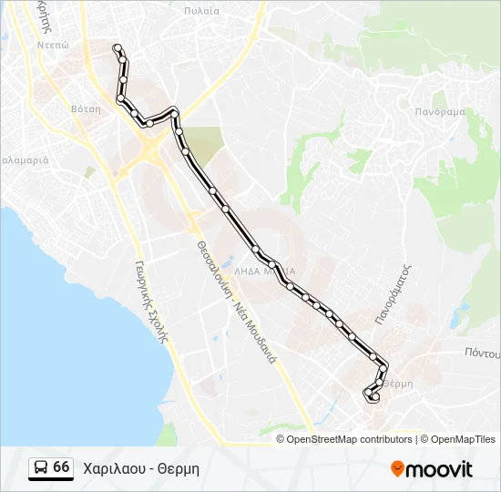 66 Bus Line Map
