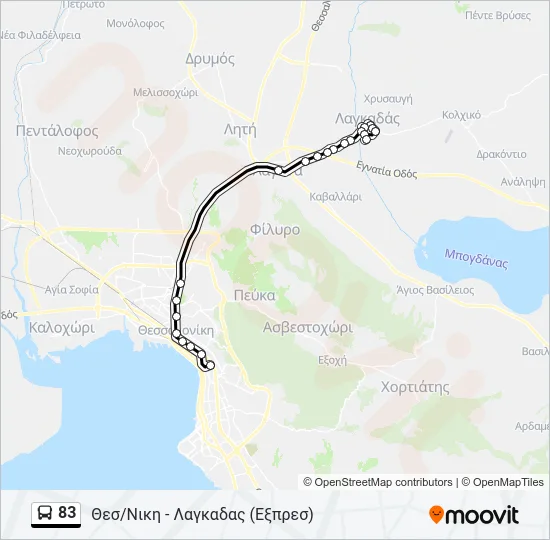83 Bus Line Map