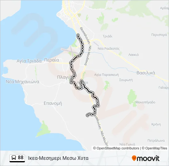88 Bus Line Map